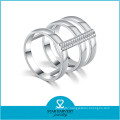 925 Silver Rhodium Plated Cubic Zirconia CZ Stone Ring (R-0638)